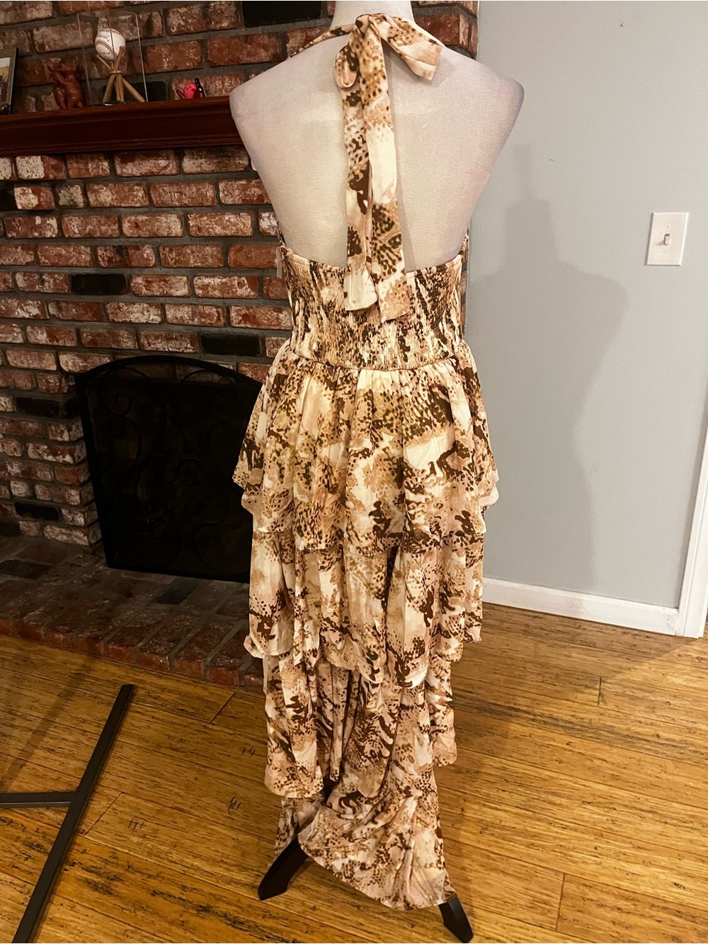 Flying Tomato NWT $139 Abstract Print Tiered Maxi Dress - Picture 5 of 5